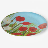 Wilde Blume Pappteller (Schrägansicht)