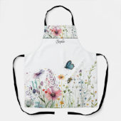 Wilde Blume Personalisierte Schürze (Vorderseite)
