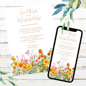 Wilde Blume - Pläne für Hochzeiten nach der Hochze Ankündigung