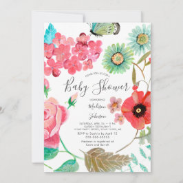 Wilde Blume Poppy | Babyparty | Einladungen