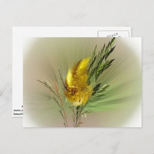 Wilde Blume Postkarte (Vorne/Hinten)