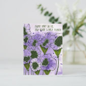 Wilde Blume Postkarte (Stehend Vorderseite)