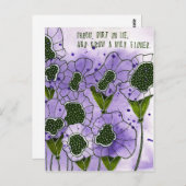Wilde Blume Postkarte (Vorne/Hinten)