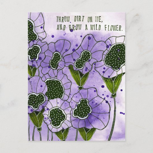 Wilde Blume Postkarte (Vorderseite)