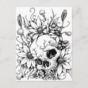 Wilde Blume Postkarte