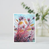 Wilde Blume Postkarte (Stehend Vorderseite)