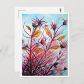 Wilde Blume Postkarte (Vorne/Hinten)