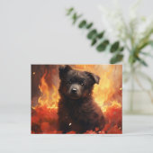 Wilde Blume-Postkarte Postkarte (Stehend Vorderseite)