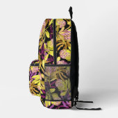 Wilde Blume Protea Black Bedruckter Rucksack (Rechts)
