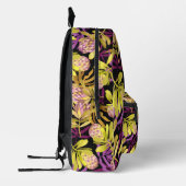Wilde Blume Protea Black Bedruckter Rucksack (Links)