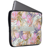 Wilde Blume Protea Gray Laptopschutzhülle (Vorne Rechts)