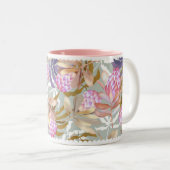 Wilde Blume Protea Gray Zweifarbige Tasse (VorderseiteRechts)