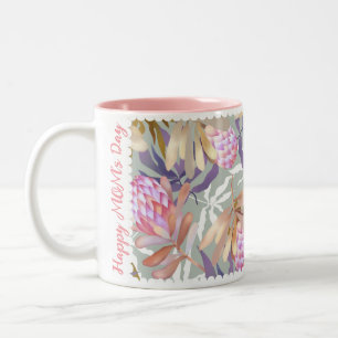 Wilde Blume Protea Gray Zweifarbige Tasse