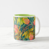 Wilde Blume Protea Green Zweifarbige Tasse (VorderseiteRechts)