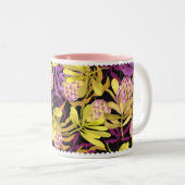 Wilde Blume Protea Lila Zweifarbige Tasse (VorderseiteRechts)