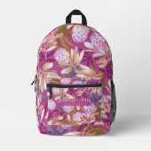 Wilde Blume Protea Magenta Bedruckter Rucksack (Vorderseite)