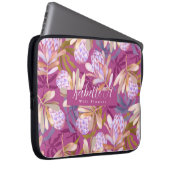 Wilde Blume Protea Magenta Laptopschutzhülle (Vorne Rechts)