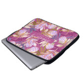 Wilde Blume Protea Magenta Laptopschutzhülle (Vorne Knopf)