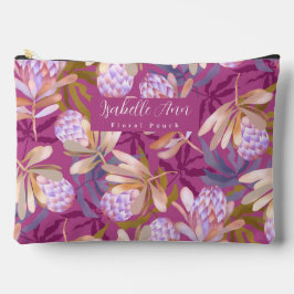 Wilde Blume Protea Magenta Zubehörtasche