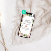 Wilde Blume rahmen Minimalistische Babydusche Einladung