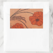 Wilde Blume Rechteckiger Aufkleber (Tasche)