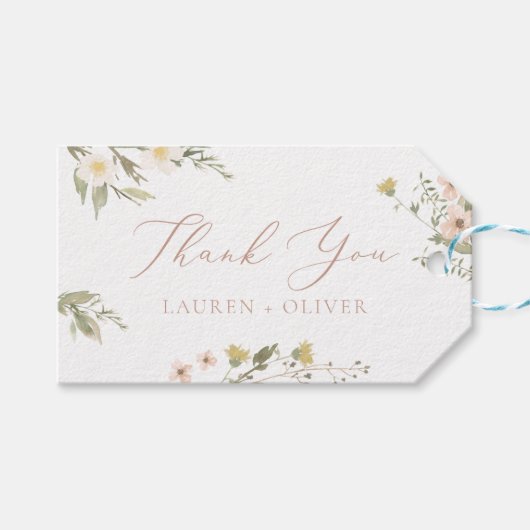 Wilde Blume Romance Geschenkanhänger (Vorderseite (Horizontal))