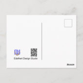 Wilde Blume: Rosa Lila-gelbe Schachtel Postkarte (Rückseite)