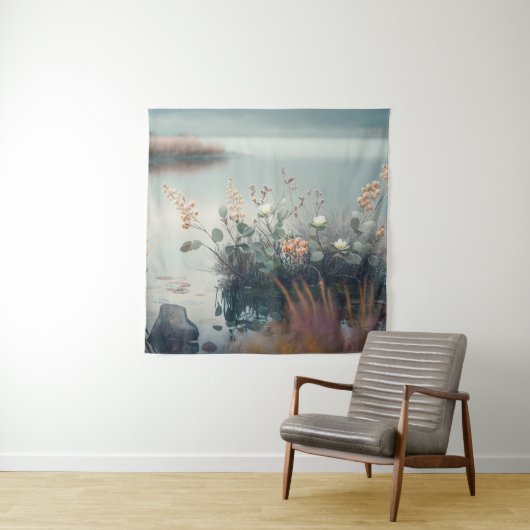 Wilde Blume Ruhe Stille Friedliche Jahreszeit Wandteppich (Beispiel)