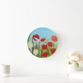 Wilde Blume Runde Wanduhr (Zuhause)