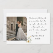 Wilde Blume Sali Grün Hochzeit danke Karte (Rückseite)