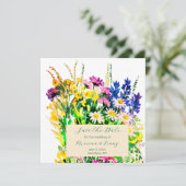 Wilde Blume Save the Date Ankündigung (Stehend Vorderseite)