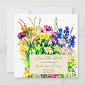 Wilde Blume Save the Date Ankündigung (Vorderseite)