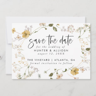 Wilde Blume Save the Date Einladung