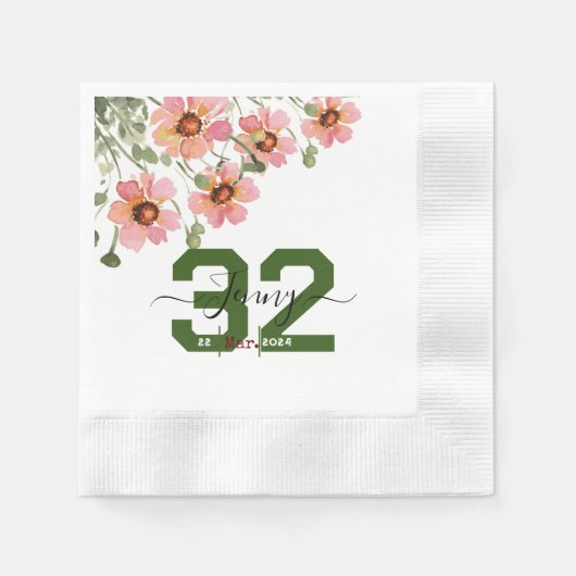 Wilde Blume Serviette (Vorderseite)