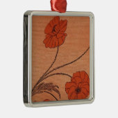 Wilde Blume Silbernes Ornament (Rechts)