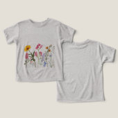 Wilde Blume T - Shirt, Vintages botanisches Kids-T (Design Vorderseite & Rückseite)