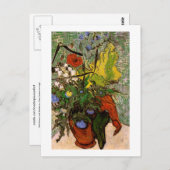 Wilde Blume Thistles Vase Van Gogh Kunst Postkarte (Vorne/Hinten)