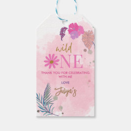 Wilde Blume, tropisches Baby Mädchen 1. Geburtstag Geschenkanhänger