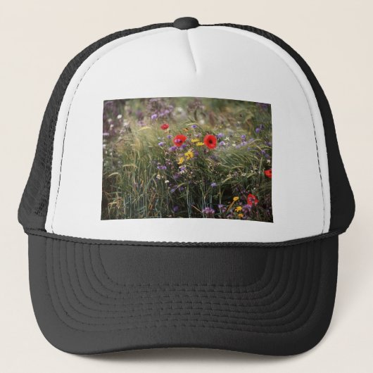 Wilde Blume Truckerkappe (Vorderseite)