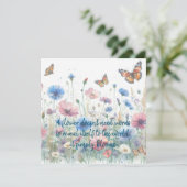 Wilde Blume und Angebotskarte (Stehend Vorderseite)