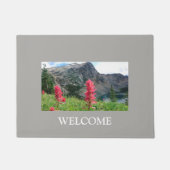 Wilde Blume und Craggy Mountains Fußmatte (Vorderseite)