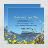 Wilde Blume und Einladungen zur Hochzeit am See (Vorne/Hinten)