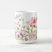 Wilde Blume und Libelle Kaffeetasse (Mittel)