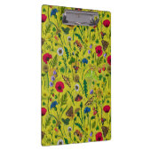 Wilde Blume und Motten auf Grün Klemmbrett (Rechts)