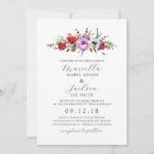 Wilde Blume und Romantik Einladung (Vorderseite)