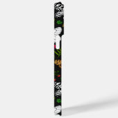 Wilde Blume und Schmetterlinge auf schwarz Case-Mate iPhone Hülle (Rückseite / Rechts)