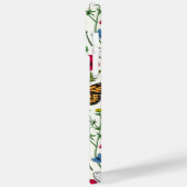 Wilde Blume und Schmetterlinge auf Weiß Case-Mate iPhone Hülle (Rückseite / Links)