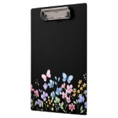 Wilde Blume und Schmetterlinge Klemmbrett (Links)