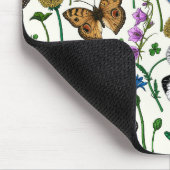 Wilde Blume und Schmetterlinge Mousepad (Ecke)