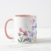 Wilde Blume und Schmetterlinge Tasse (Links)